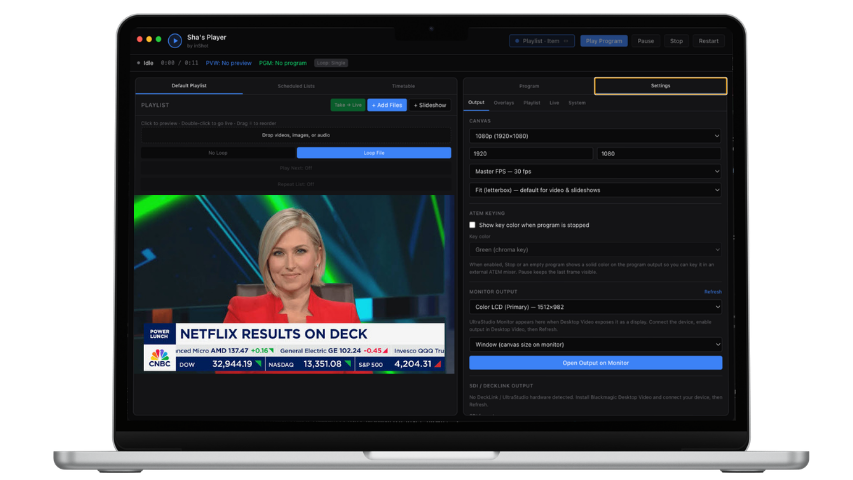 Live & overlays